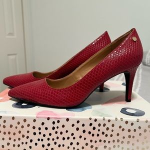 Calvin Klein Gayle Classic Pump Heels Cherry Red size 8.5